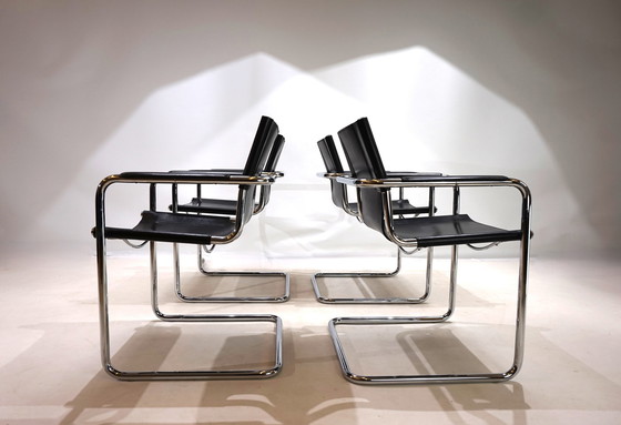 Image 1 of Set Of 4 Matteo Grassi Mg6 Dining Chairs By Mart Stam