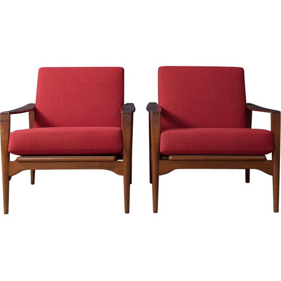 Image 1 of Set of 2 Lounge Armchairs "No.3" by Illum Wikkelso for N.Eilersen - 1960s