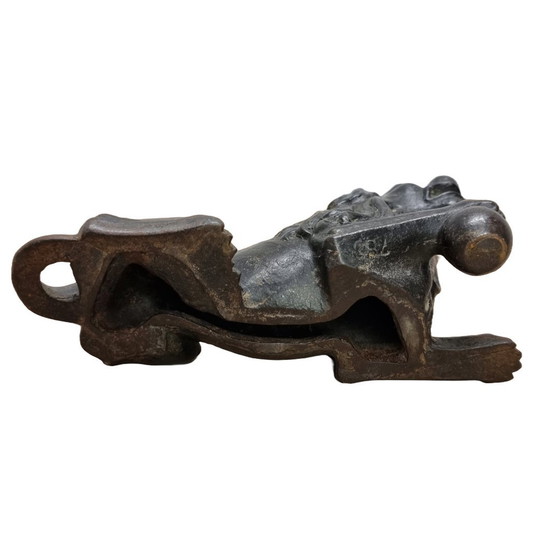 Image 1 of French Cast Iron Reclining Lion,