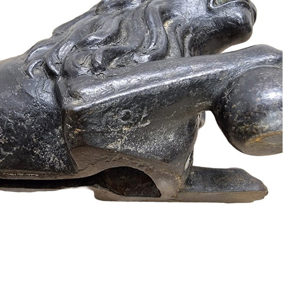 Image 1 of French Cast Iron Reclining Lion,