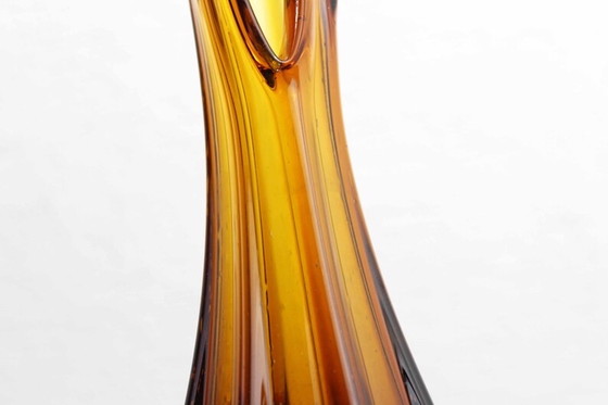 Image 1 of Vintage french amber glass vase