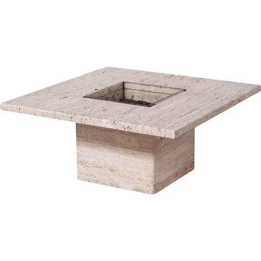 Vintage travertine coffee table, Belgium 1970