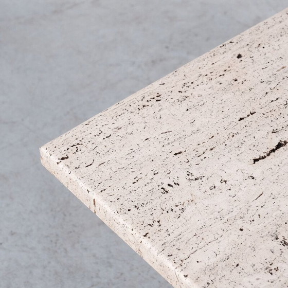 Image 1 of Tavolino da caffè vintage in travertino, Belgio 1970