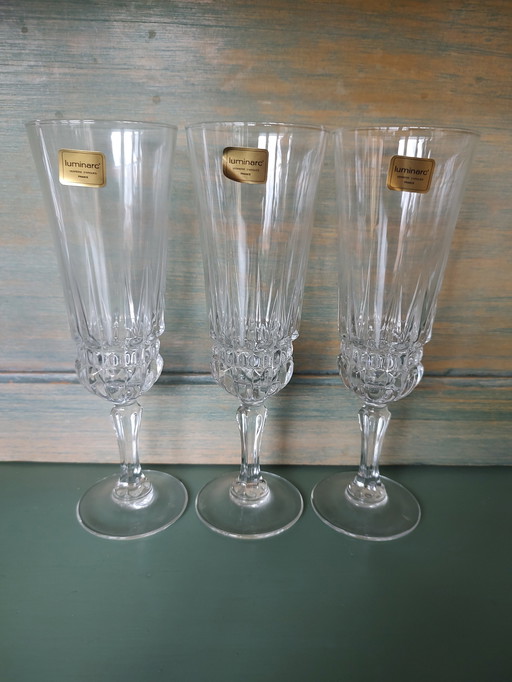 3X Luminarc Glass Crystal New!