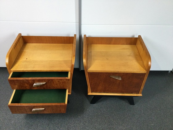 Image 1 of 2x Table de chevet vintage des années 1960