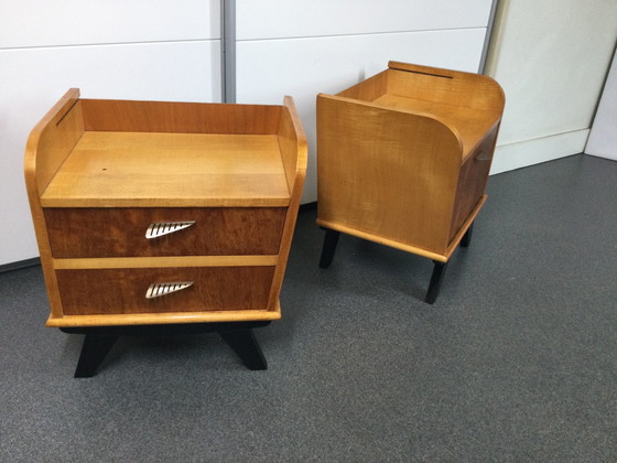 Image 1 of 2x Table de chevet vintage des années 1960