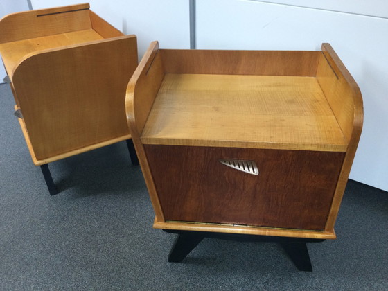 Image 1 of 2x Table de chevet vintage des années 1960