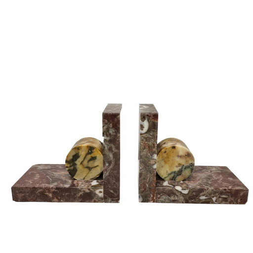 Art Deco Marble Bookends