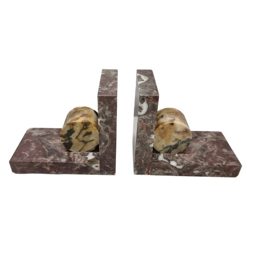 Art Deco Marble Bookends