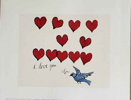 Andy Warhol (1928-1987), I Love You So, C. 1958, Copyright  2013 The Andy Warhol Foundation For Visual Arts., Inc, Printed In Th