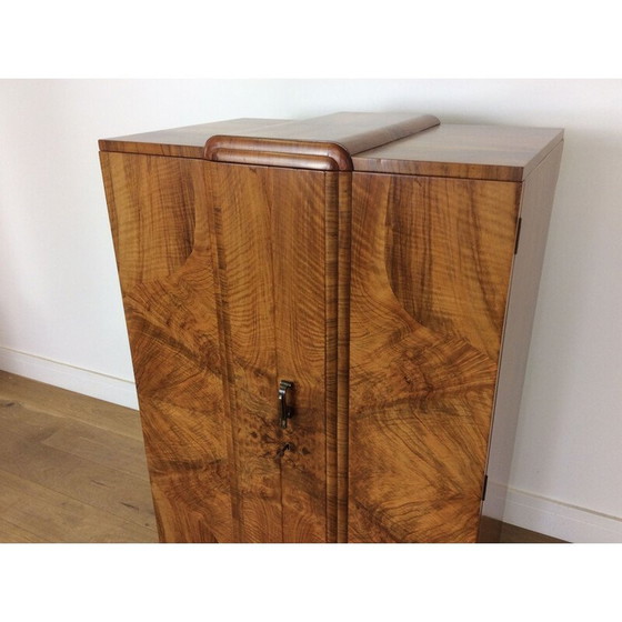 Image 1 of Vintage english walnut wardrobe, 1930