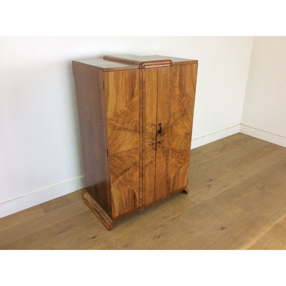 Image 1 of Vintage english walnut wardrobe, 1930