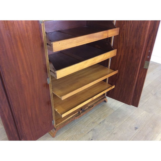 Image 1 of Vintage english walnut wardrobe, 1930