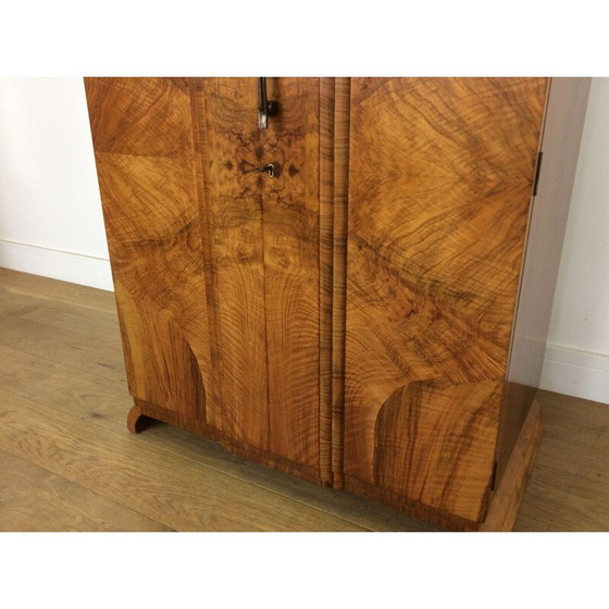 Image 1 of Vintage english walnut wardrobe, 1930