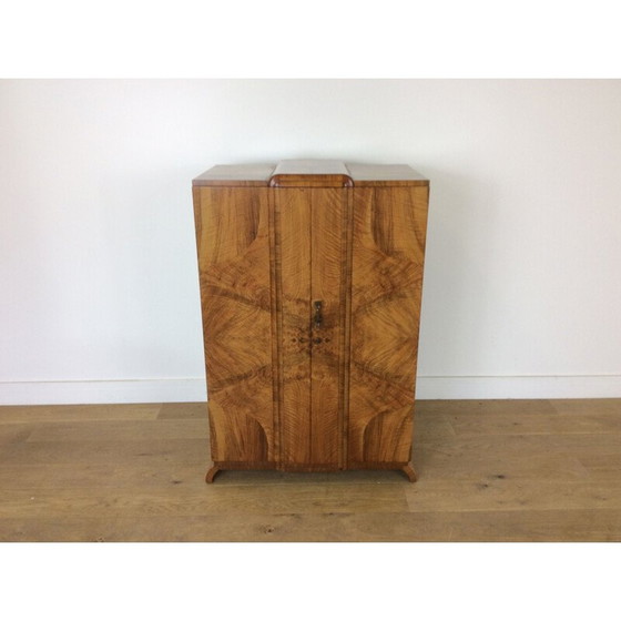 Image 1 of Vintage english walnut wardrobe, 1930