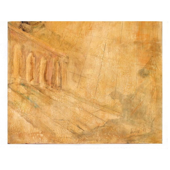 Image 1 of Vintage wood panel decal by Turin Aloisi De Cavero Girardi, Italy 1955
