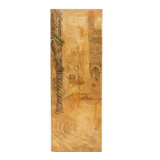 Image 1 of Vintage wood panel decal by Turin Aloisi De Cavero Girardi, Italy 1955
