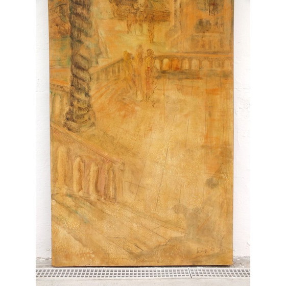 Image 1 of Vintage wood panel decal by Turin Aloisi De Cavero Girardi, Italy 1955