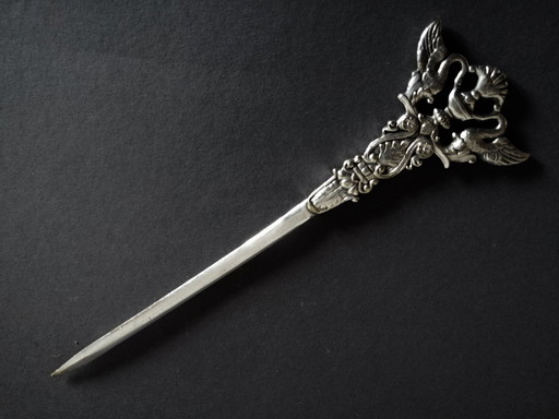 Argentor Art Nouveau Silver Plated Letter Opener, 1900 Vienna