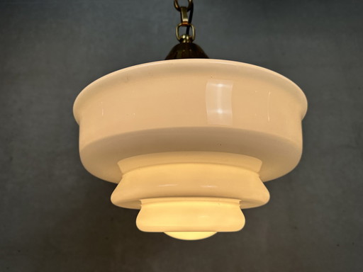 Art deco opaline pendant lamp