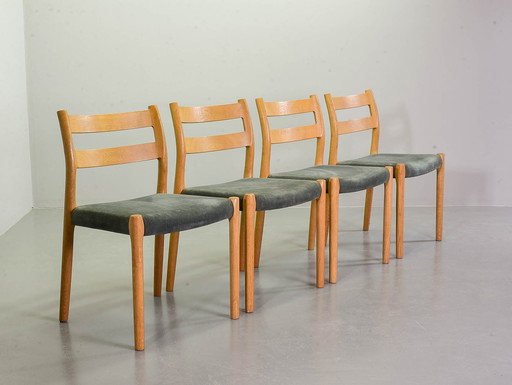 4 chaises de salle à manger Niels Otto Moller Modèle 84