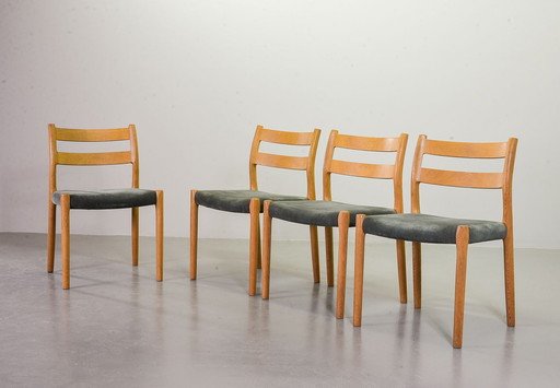 4 chaises de salle à manger Niels Otto Moller Modèle 84