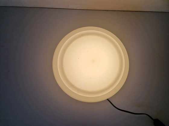 Image 1 of Art Deco Opaline Geometrical Flushmount Light