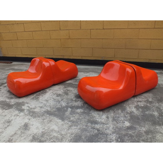 Image 1 of Sedia jumbo vintage in fibra di vetro di Alberto Rosselli per Saporiti, Italia 1968