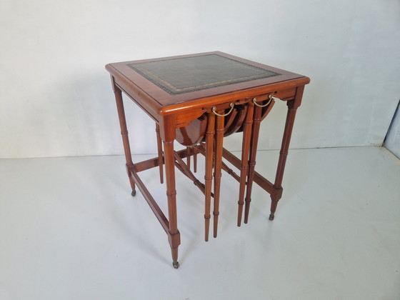 Image 1 of Mahogany Nesting Tables Regency Style