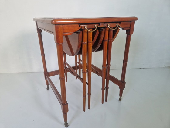 Image 1 of Mahogany Nesting Tables Regency Style