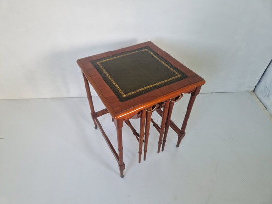 Image 1 of Mahogany Nesting Tables Regency Style