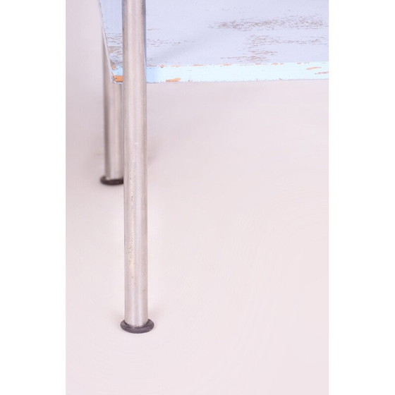 Image 1 of Coppia di comodini vintage in compensato e acciaio cromato di Mücke Melder, Cecoslovacchia 1930