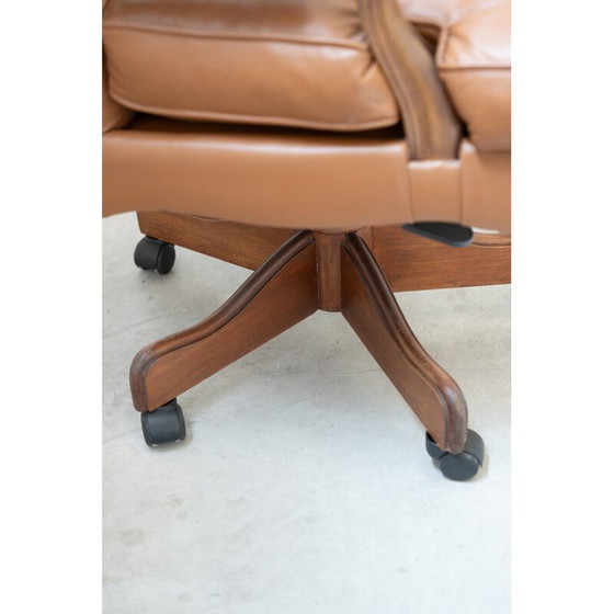 Image 1 of Sedia da ufficio vintage in pelle fior, 1980