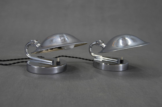 Image 1 of Set Fo Two Table/Bedside Lamps By Napako, 1930S