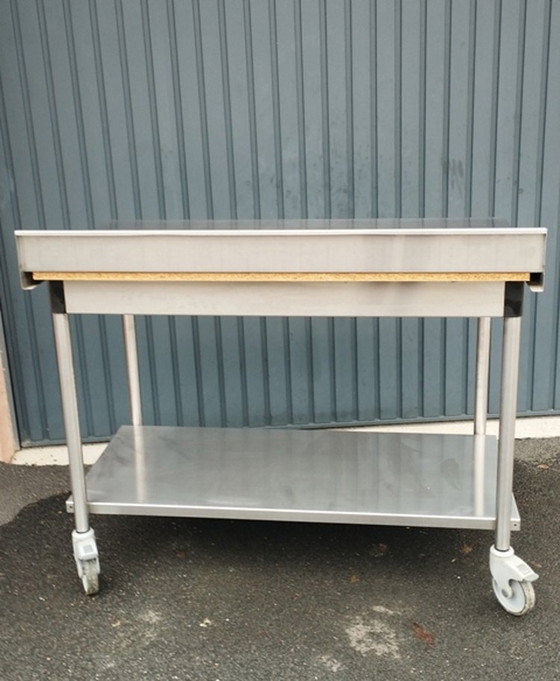 Image 1 of Serving trolley - Serving trolley - Work surface - Stainless steel sliding table - P R O equipment