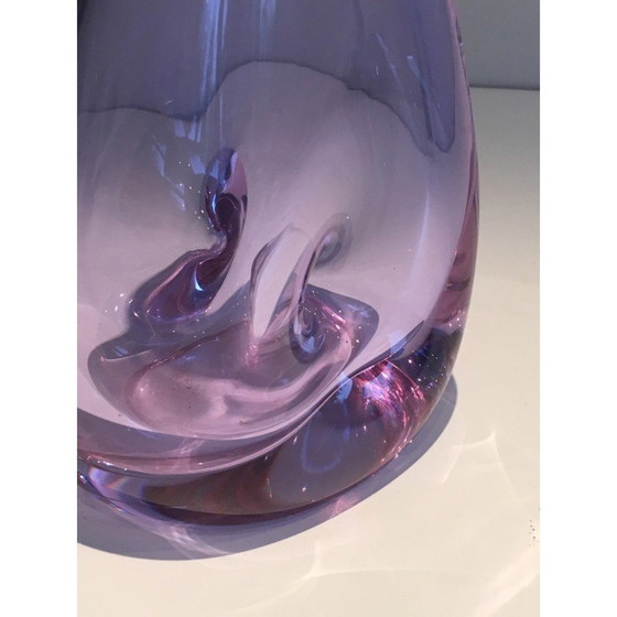 Image 1 of Vintage piriform glass vase, France 1970s