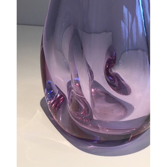Image 1 of Vintage piriform glass vase, France 1970s