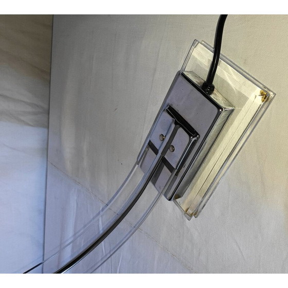 Image 1 of Vintage Cobra lamp in plexiglass and chromed metal, 1980