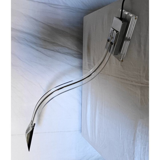 Image 1 of Vintage Cobra lamp in plexiglass and chromed metal, 1980