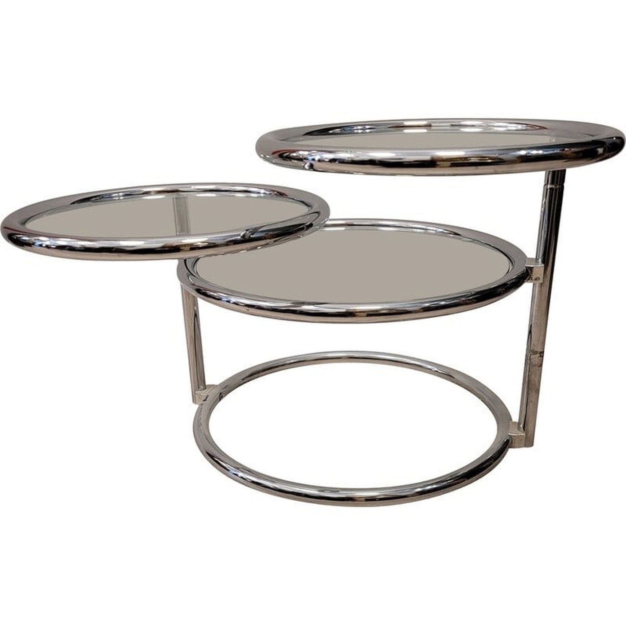 tubular metal cafe tables Leitmotiv Vintage chrome plated tubular metal coffee table €900
