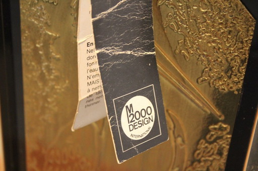 Lámpara de mesa grabada a mano bañada en oro de 23 quilates de Georges Mathias para M2000 Design