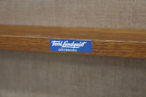 Image 1 of  Sillón de cuero y roble, Ferdinand Lundqvist, Suecia, 1960 