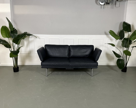 Image 1 of Walter Knoll Living Platform Sofa Leather Dark Blue Designer