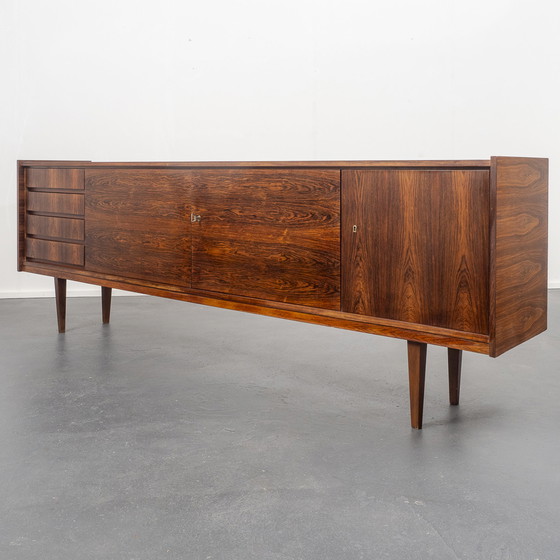 Image 1 of 70's sideboard en palissandre, restauré, 250cm