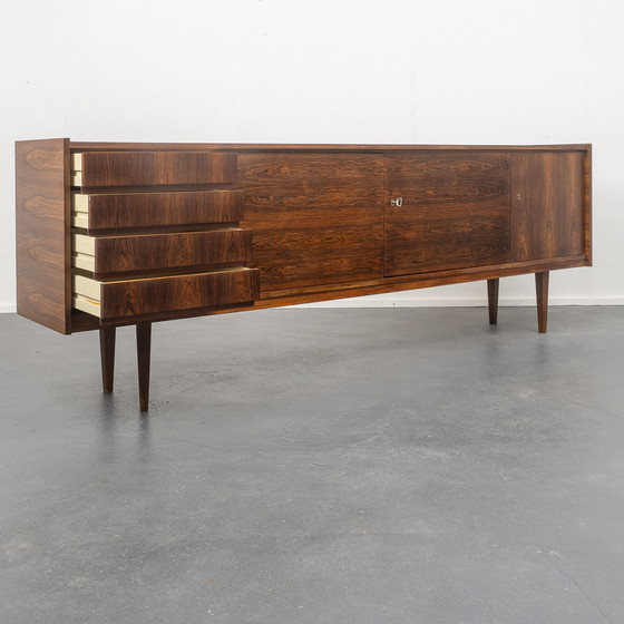 Image 1 of 70's sideboard en palissandre, restauré, 250cm