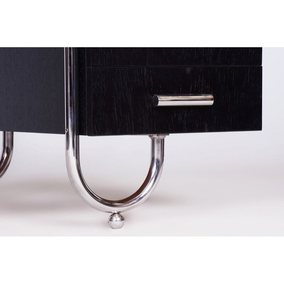 Image 1 of Vintage oak and steel desk by Robert Slezak and André Lurcat, Czechoslovakia 1930