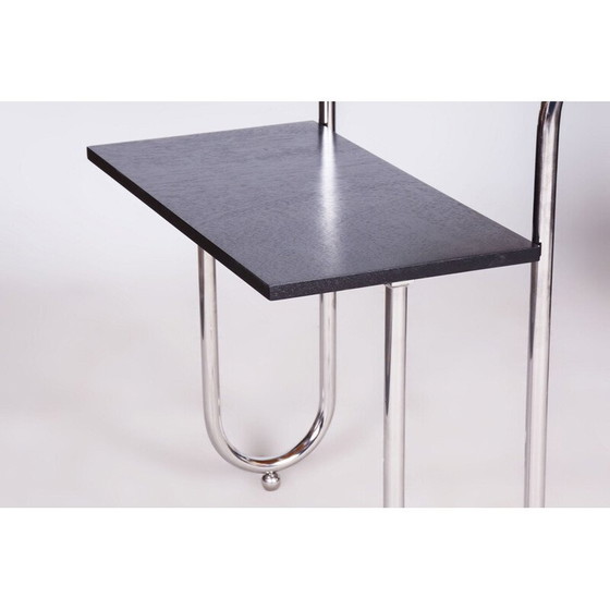 Image 1 of Vintage oak and steel desk by Robert Slezak and André Lurcat, Czechoslovakia 1930