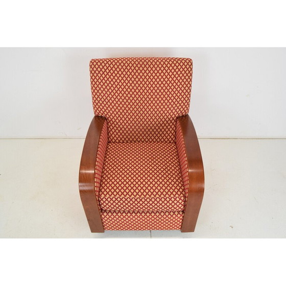 Image 1 of Poltrona vintage in tessuto e legno, Cecoslovacchia anni '80