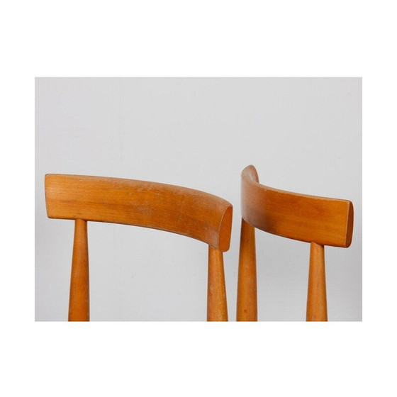 Image 1 of Pair of vintage wooden chairs by Krasna Jizba, Czechoslovakia 1960