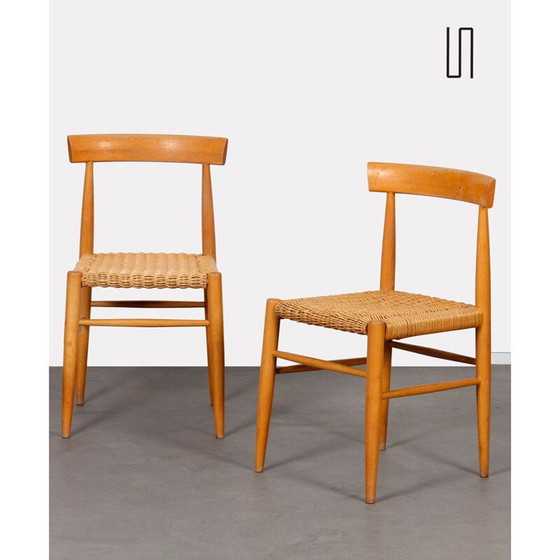 Image 1 of Pair of vintage wooden chairs by Krasna Jizba, Czechoslovakia 1960